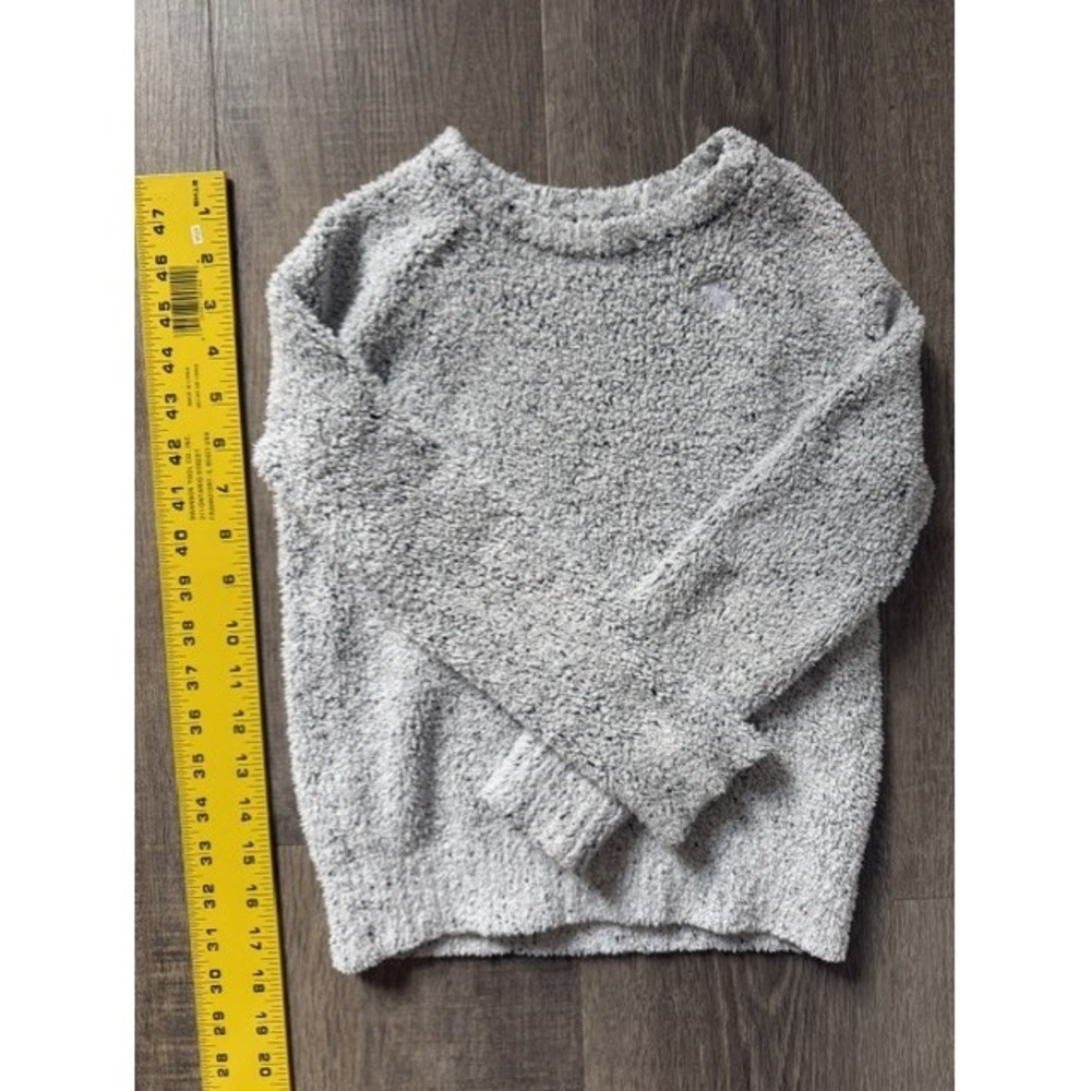 Abercrombie Kids Grey Popcorn Knit Crewneck Sweater Size 5/6 Pullover - Picture 5 of 6